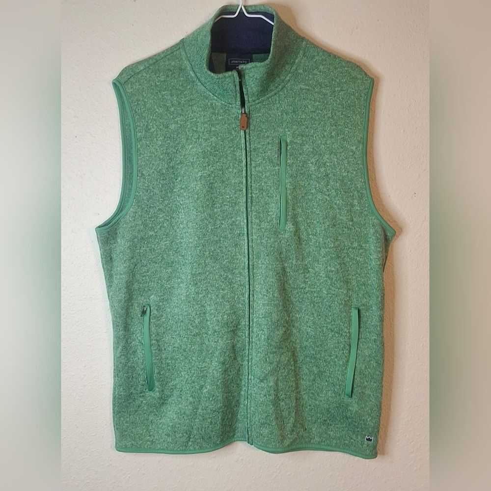 Crown & Ivy Green Textured Vest size medium
